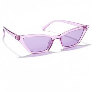 Retro Purple Lilac Translucent Cat-Eye Sunglasses | Trendy Y2K Aesthetic Eyewear